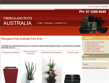 Tablet Screenshot of fibreglasspotsaustralia.com.au